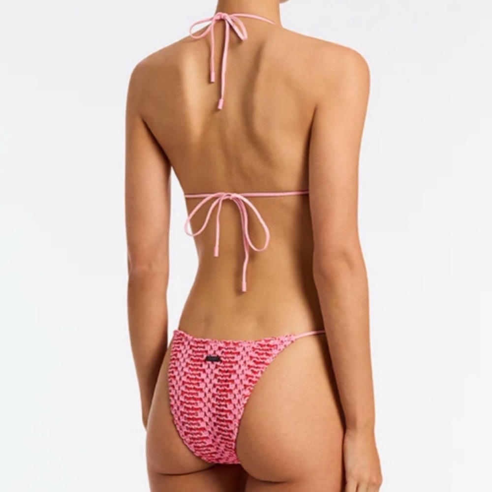 triangl swimwear Pink Crochet Tie-Side Bikini Set - Picture 2 of 2